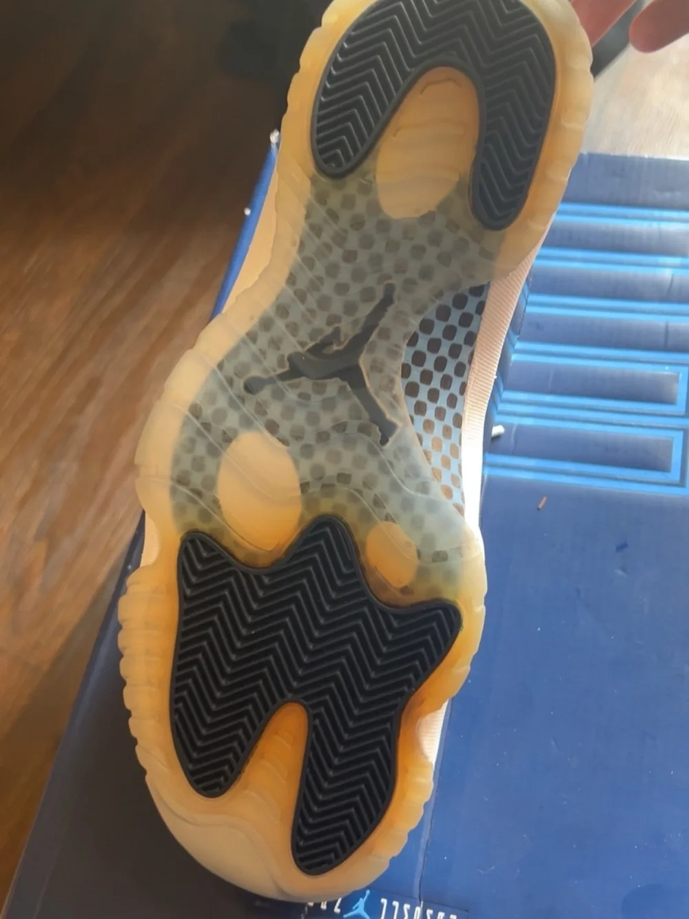 Jordan White and Navy Low-Top Sneakers